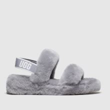 grey ugg slides