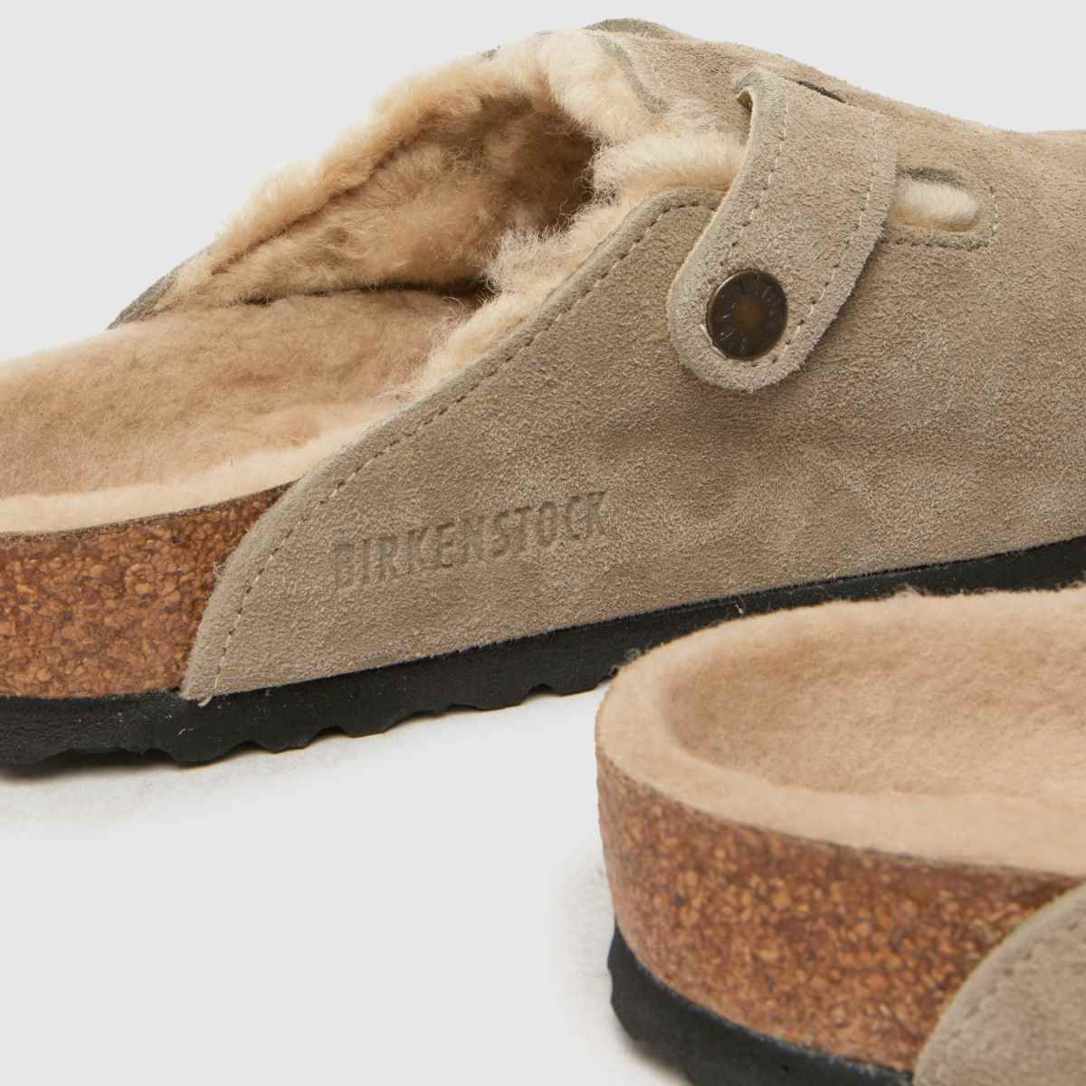 BIRKENSTOCK Boston Shearling Clog in Taupe BIRKENSTOCK Boston Shearling Clog 7