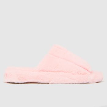 schuh pale pink harlow faux fur slippers schuh pale pink harlow faux fur slippers