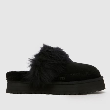 Womens Black UGG Disquette Slippers | schuh