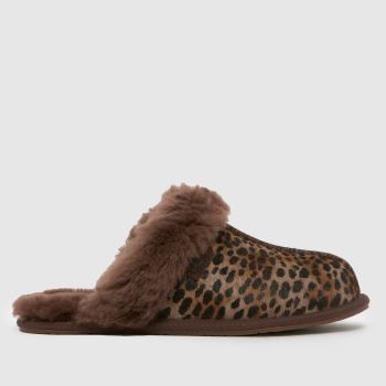 UGG Brown Multi Scuffette Caspian Womens Slippers