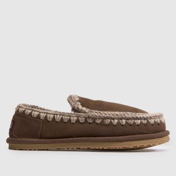 MOU Dark Brown Ekimo Oversized Womens Slippers