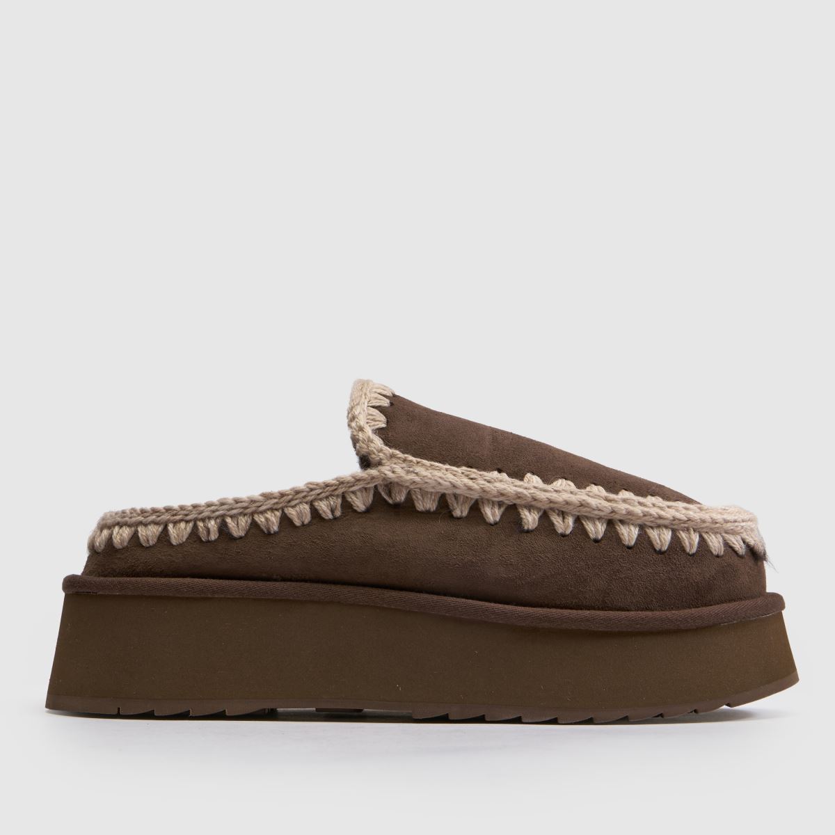 MOU Eskimo Platform Clog in Dark Brown MOU Eskimo Platform Clog