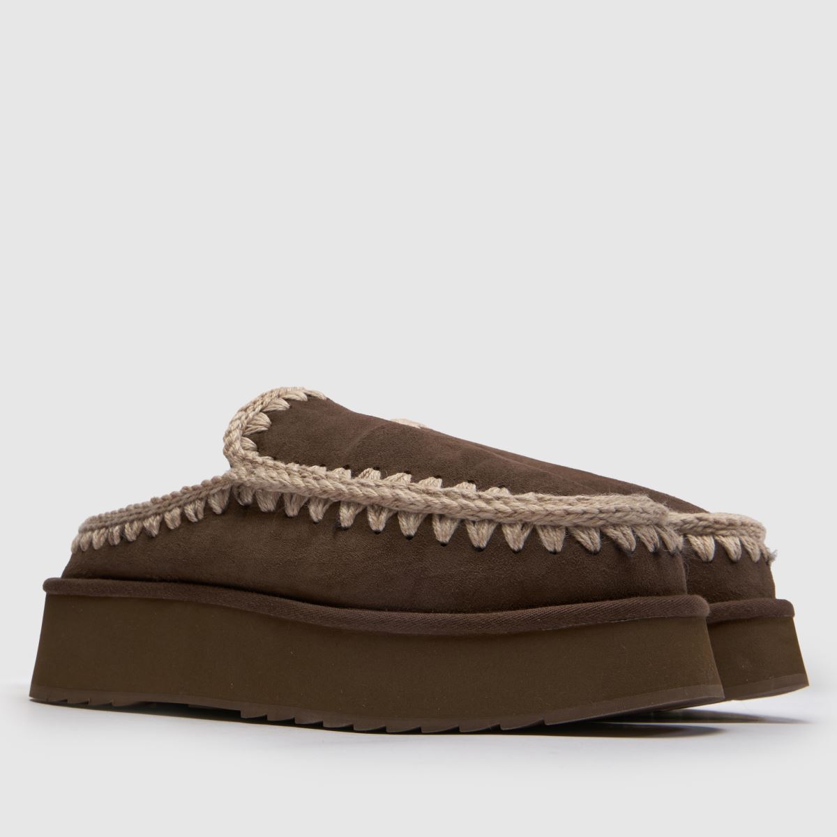 MOU Eskimo Platform Clog in Dark Brown MOU Eskimo Platform Clog 3