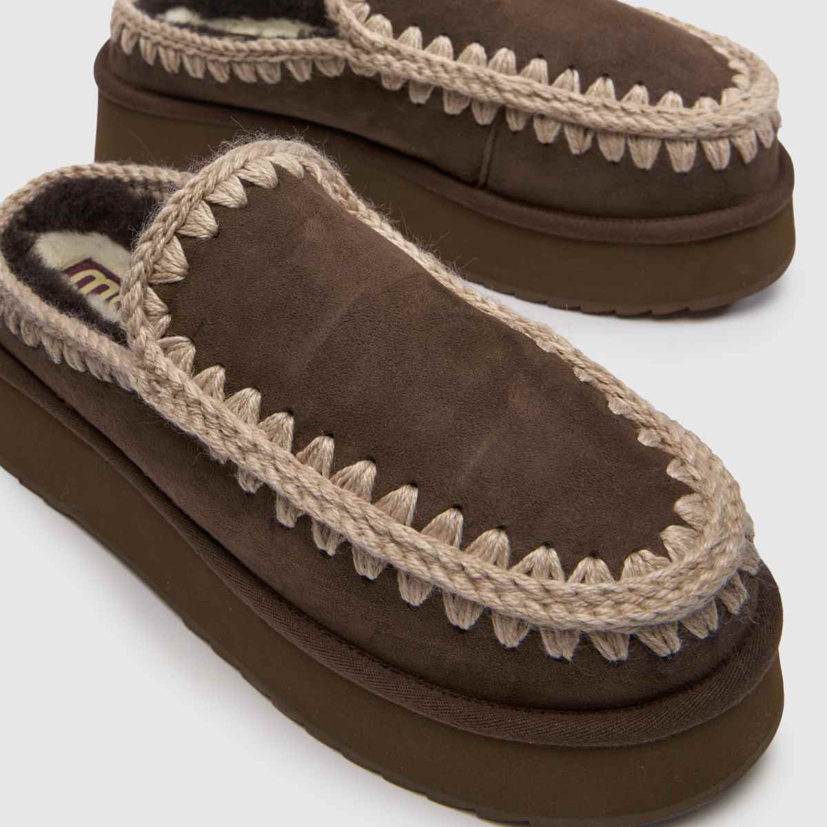 MOU Eskimo Platform Clog in Dark Brown MOU Eskimo Platform Clog 4