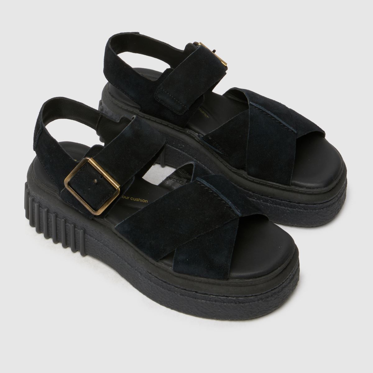 Womens Black Clarks Evamar Wish Sandals | schuh