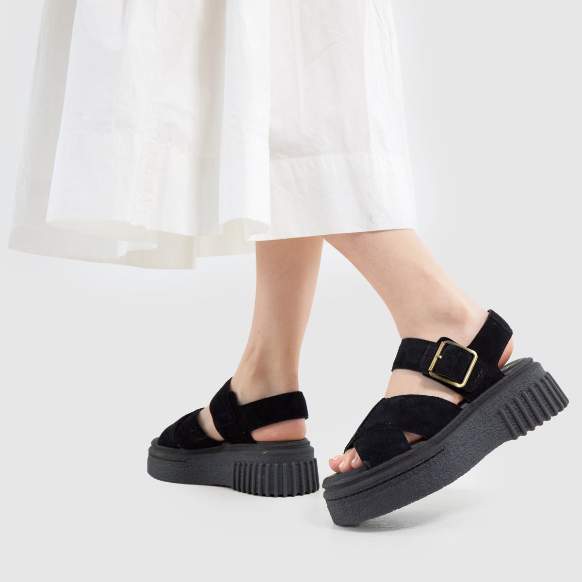 Womens Black Clarks Evamar Wish Sandals | schuh