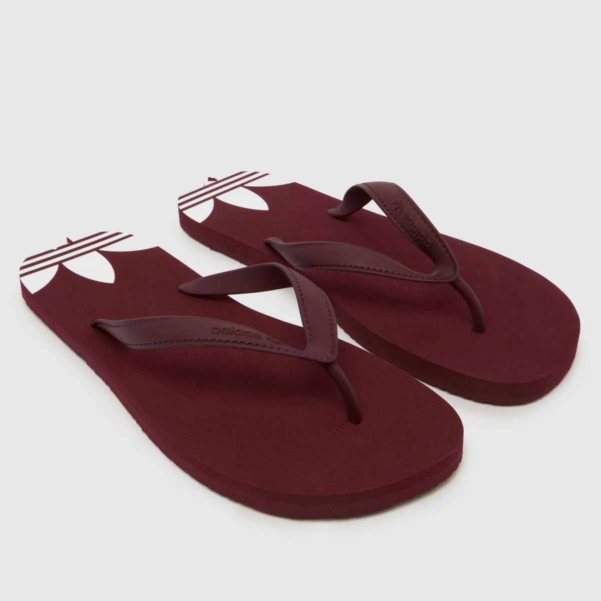 adidas Women's Adi Sun Flip Flops in Burgundy, Size: 5