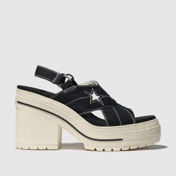 converse black & white one star heel sandals converse black & white one star heel sandals