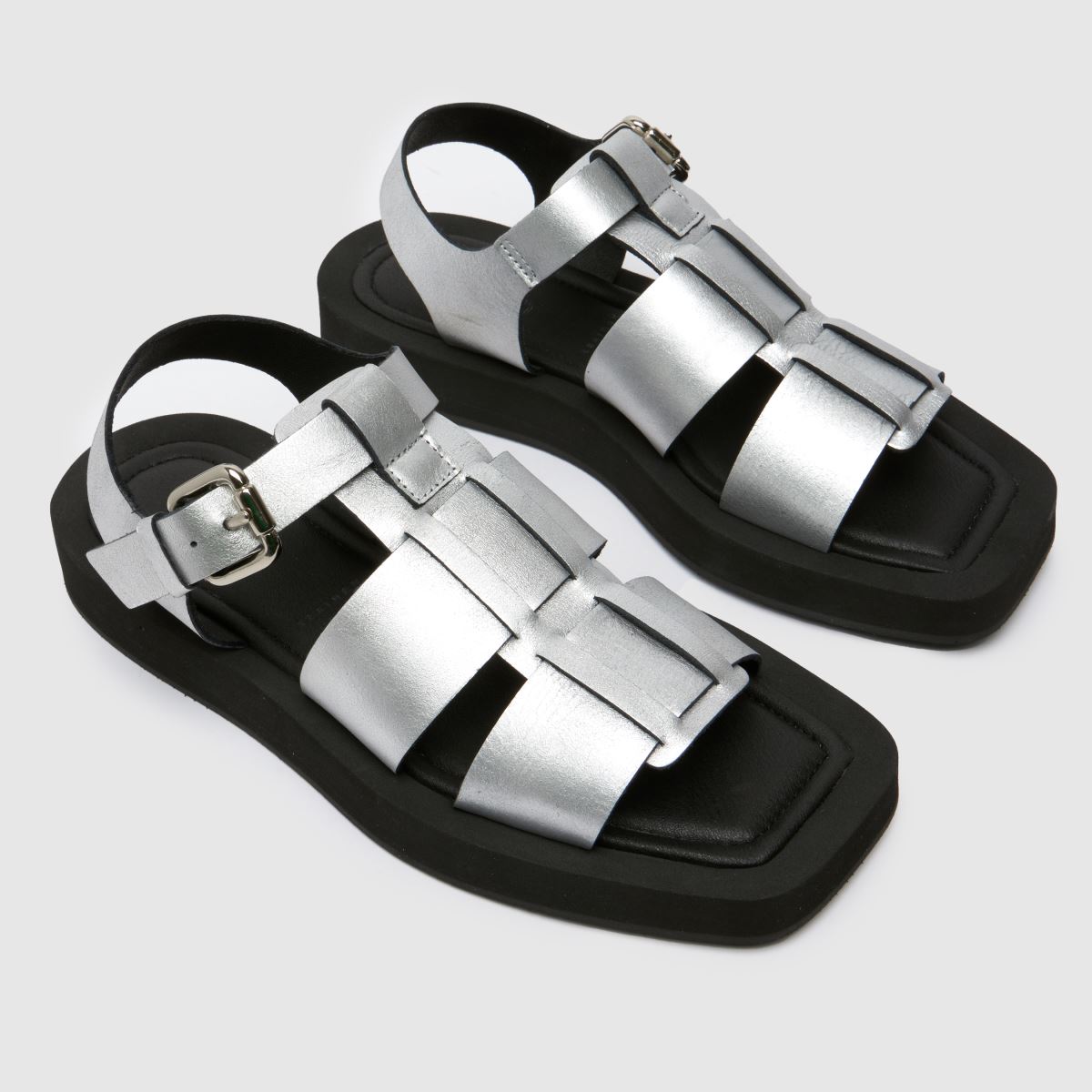 schuh Thea Fisherman Sandals in Silver schuh Thea Fisherman Sandals in Silver