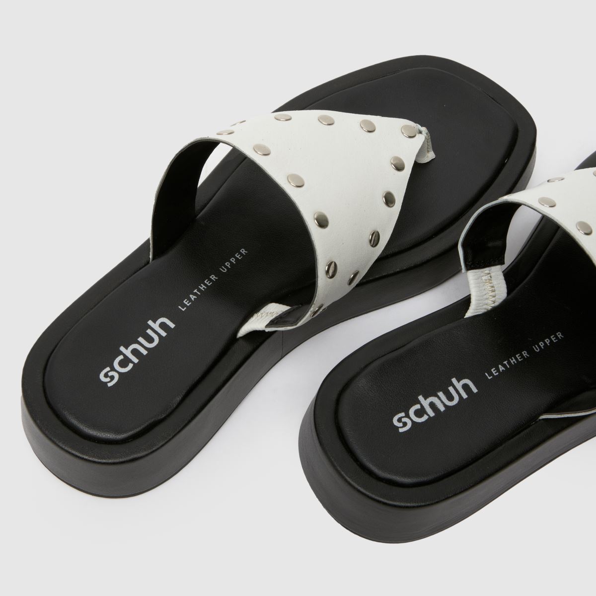 schuh Toryn Platform Flip Flop Sandals in White schuh Toryn Platform Flip Flop Sandals in White