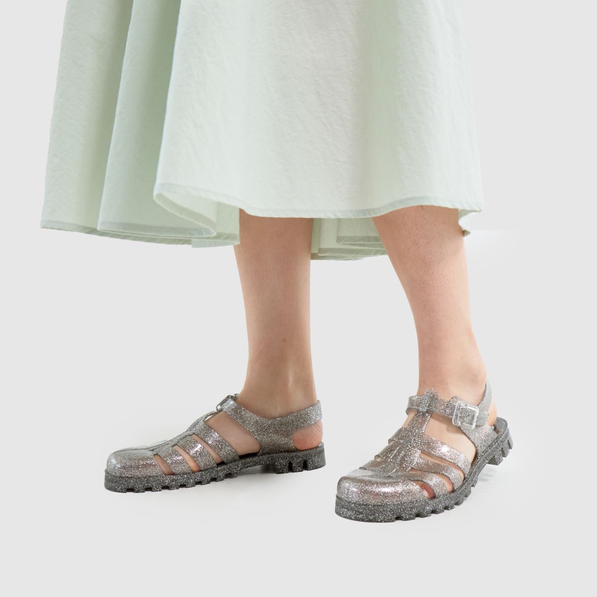 JUJU JELLIES Maxi Flat in Silver Multi JUJU JELLIES Maxi Flat 8