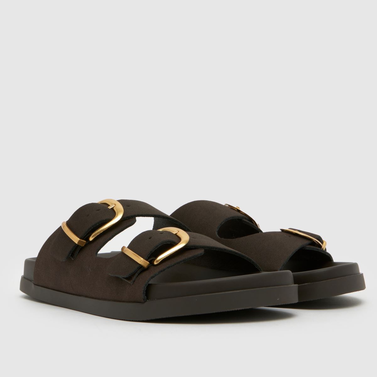 schuh Trish Buckle Footbed in Brown schuh Trish Buckle Footbed 3
