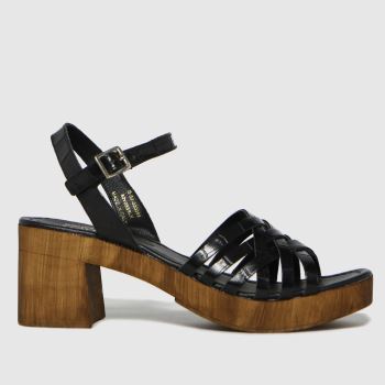 schuh black vienna croc leather wood sandals schuh black vienna croc leather wood sandals