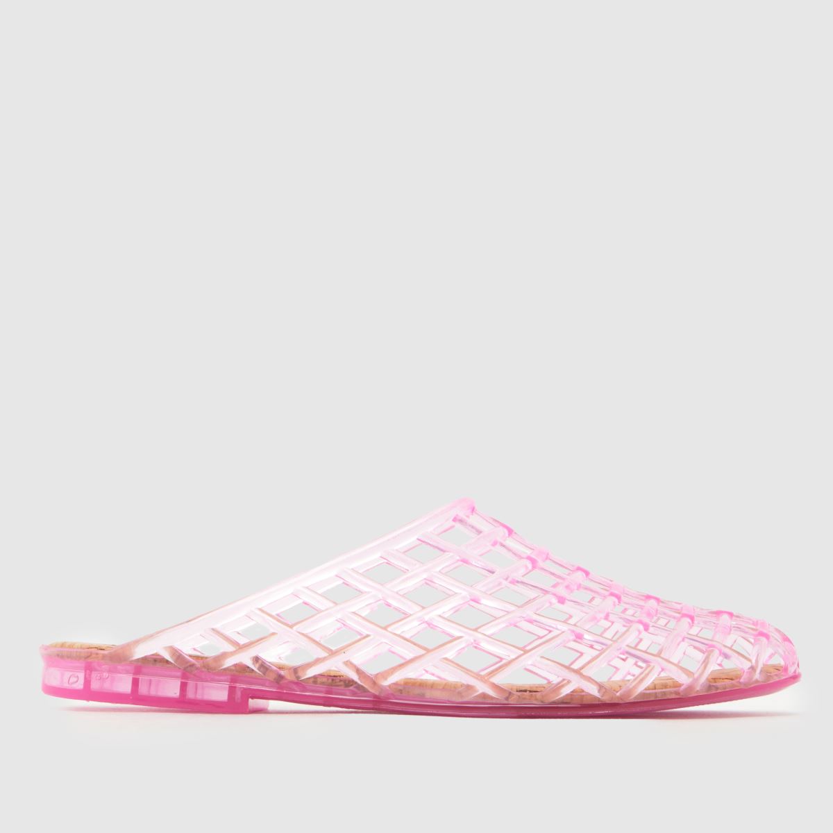 JUJU JELLIES Dani Mule Sandals in Pale Pink