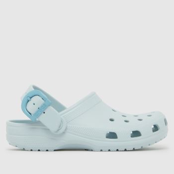 Crocs Pale Blue Classic Buckle Clog Womens Sandals