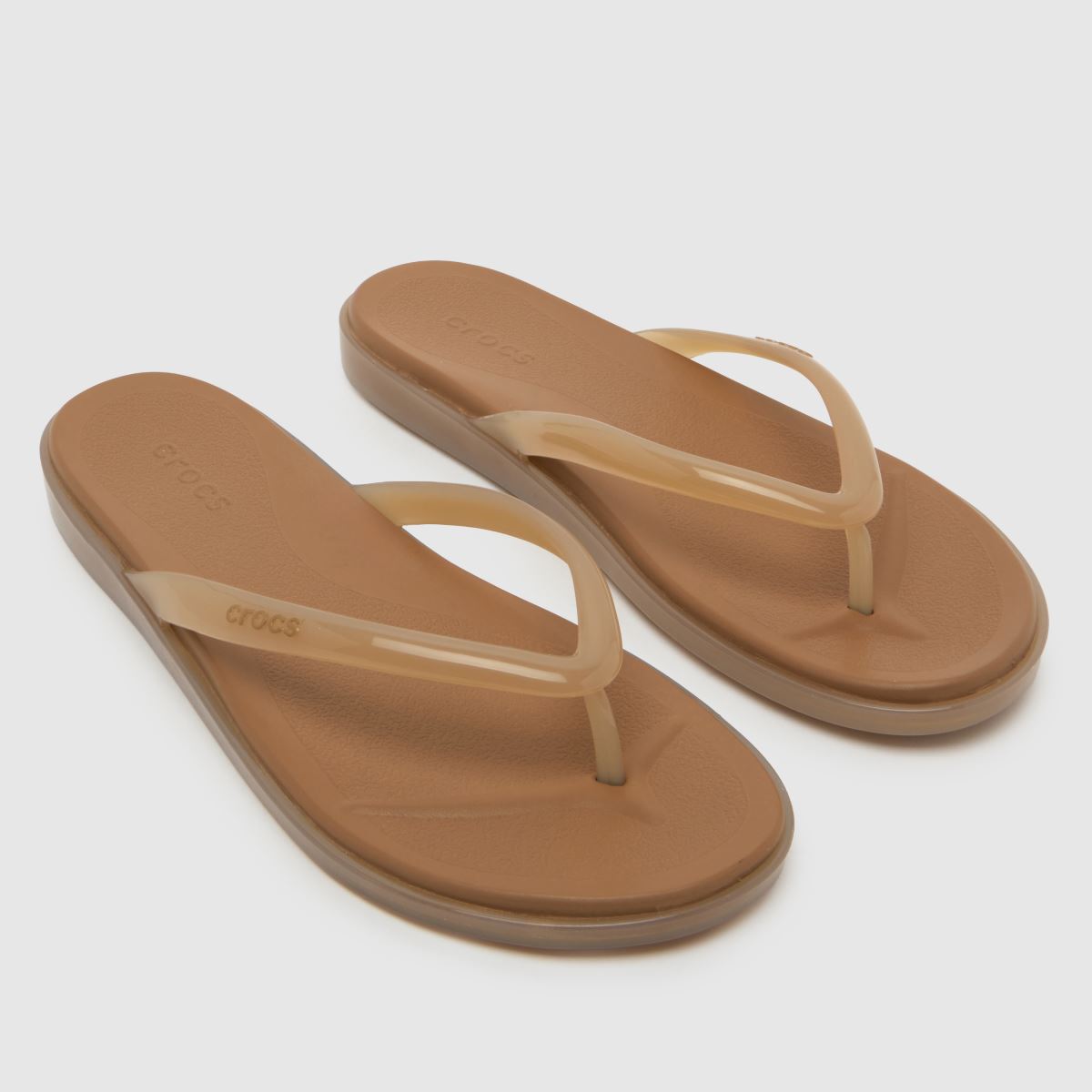 Crocs Miami Jelly Flip Sandals in Brown