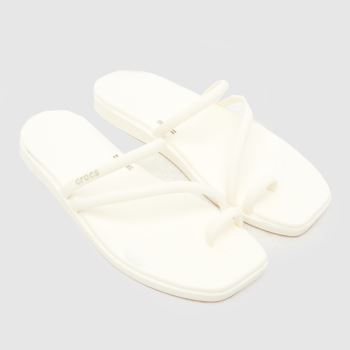 Crocs White Miami Toe Loop Womens Sandals