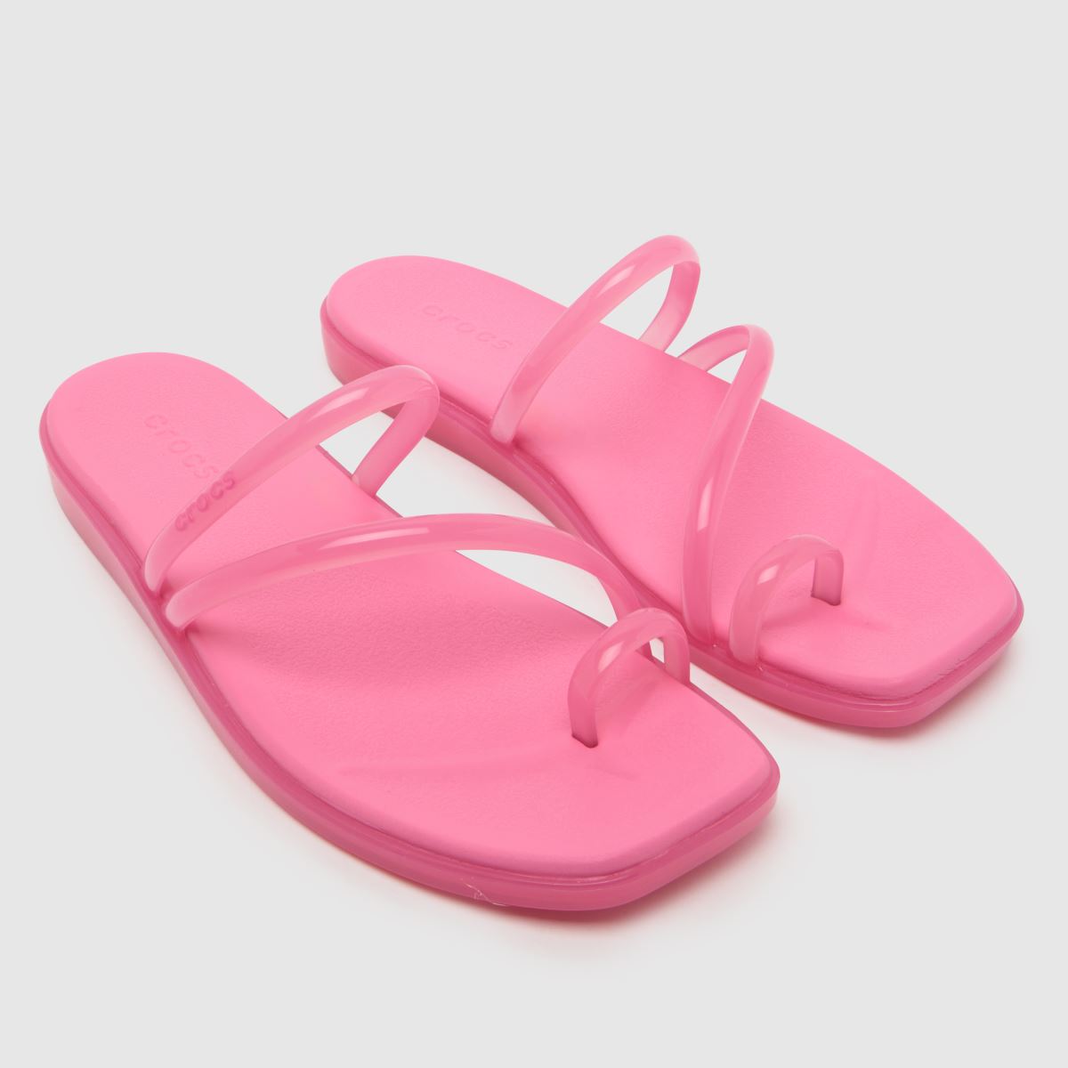 Crocs Miami Jelly Toe Loop Sandals in Pink