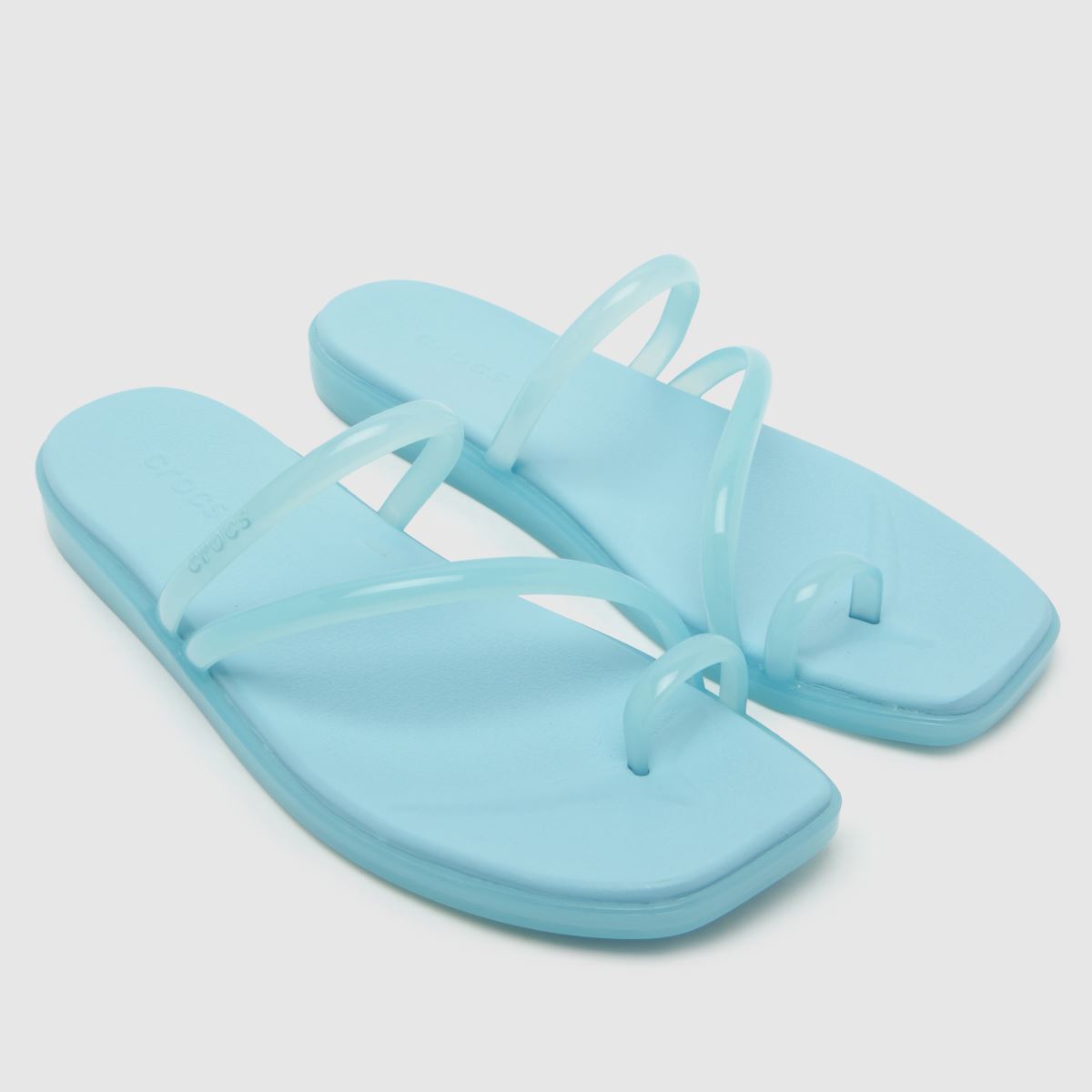 Crocs Miami Jelly Toe Loop Sandals in Pale Blue