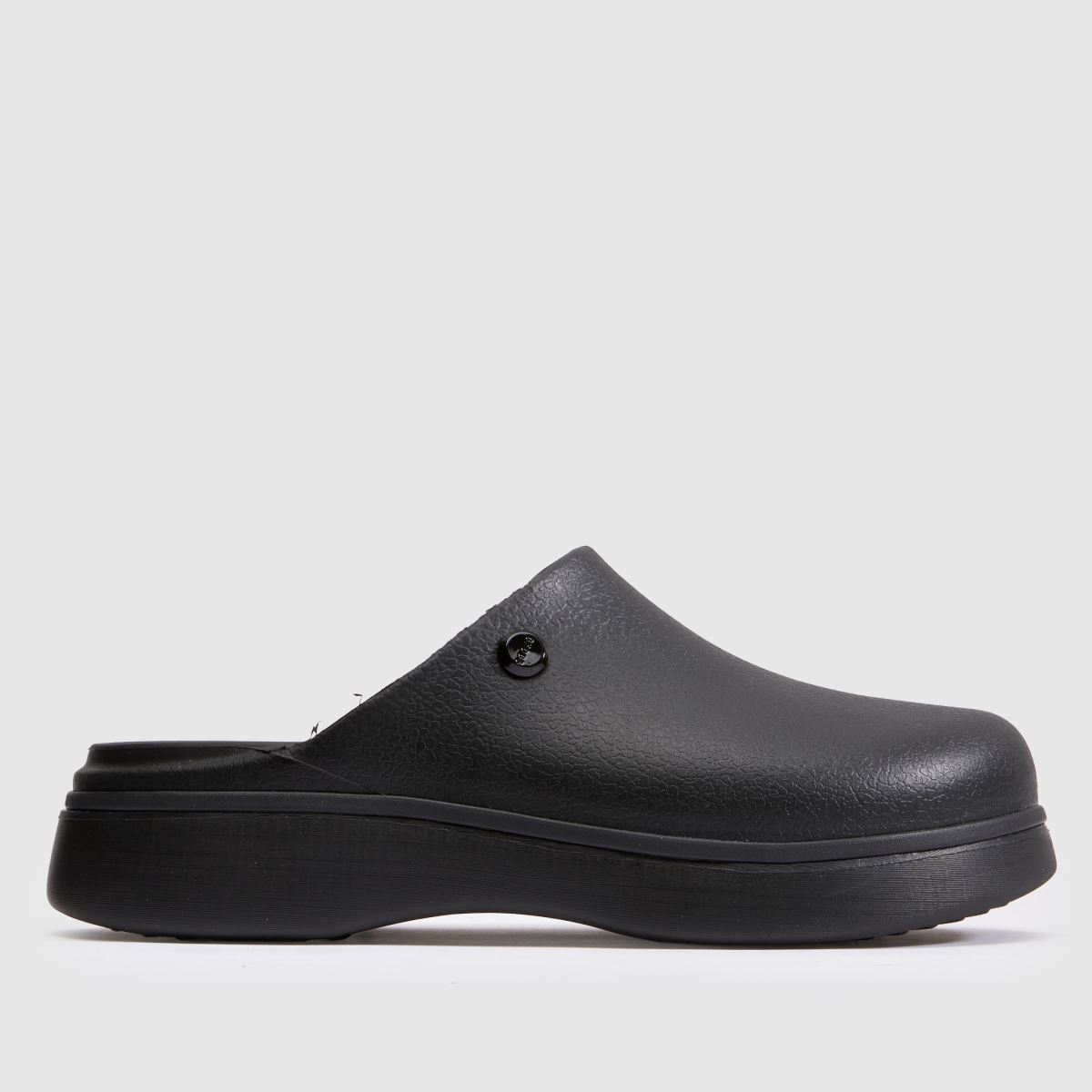 Crocs Dylan Notched Clog Sandals in Black