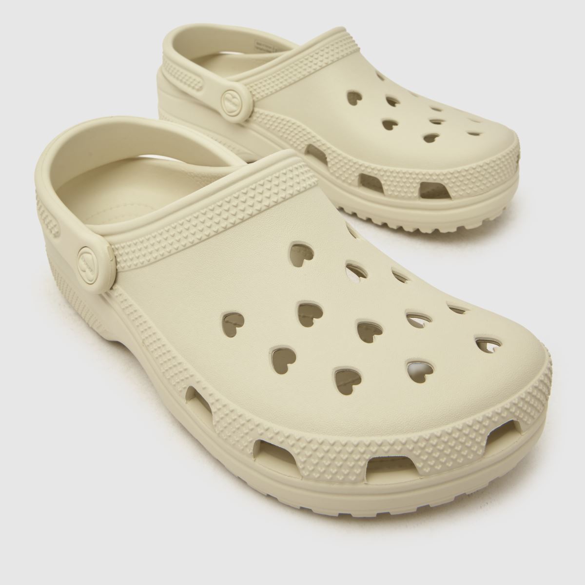 Crocs Classic Hearts Cut Out Clog in Beige Crocs Classic Hearts Cut Out Clog 4