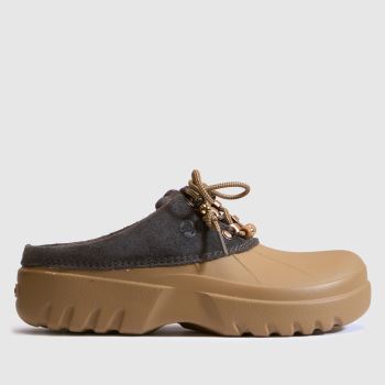 Crocs Brown Multi Axle Suede Mule Womens Sandals