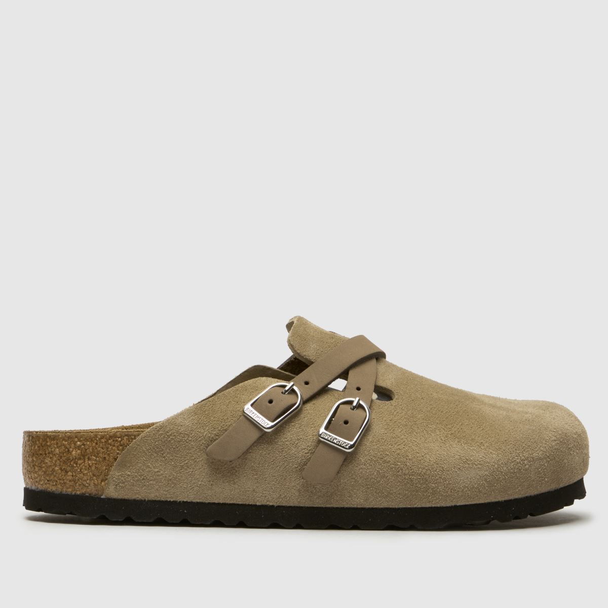 BIRKENSTOCK Blair D-Buckle Clog in Taupe BIRKENSTOCK Blair D-Buckle Clog