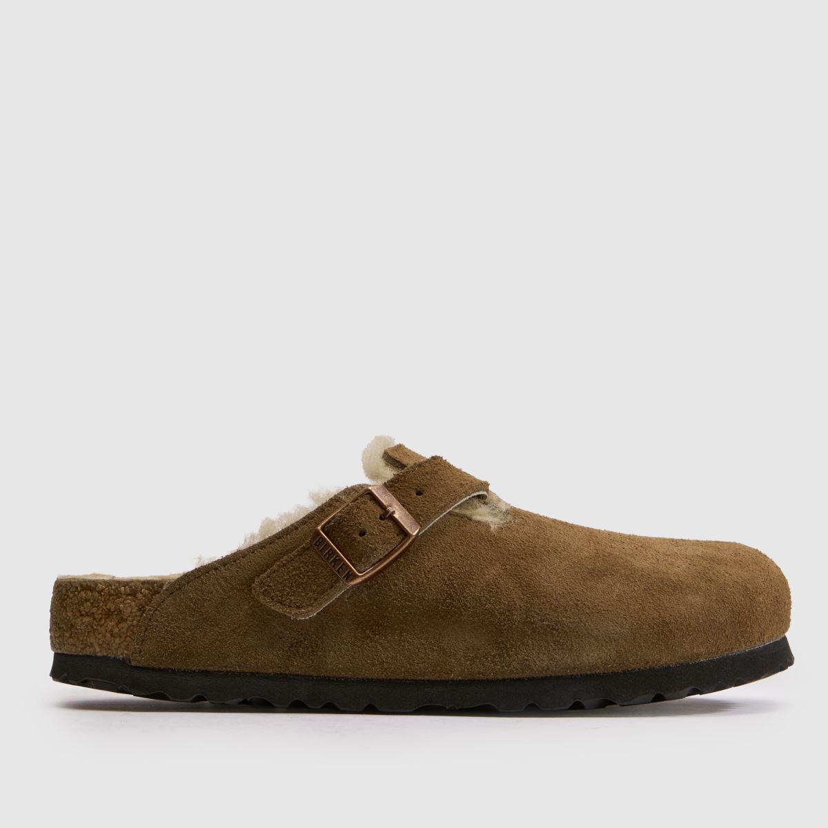 BIRKENSTOCK Boston Shearling Clog in Tan BIRKENSTOCK Boston Shearling Clog