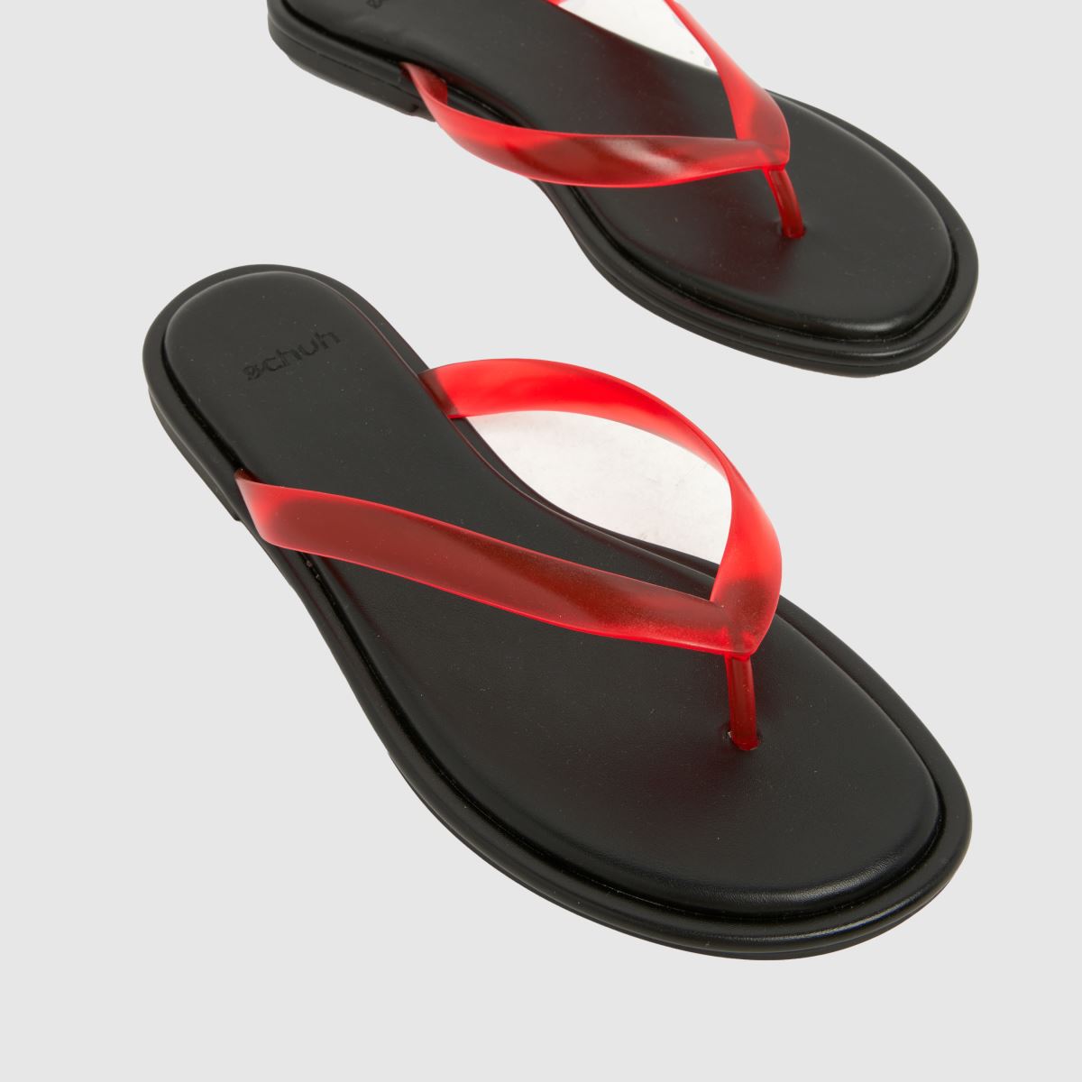 schuh Truffle Toe Post in Black & Red schuh Truffle Toe Post 4