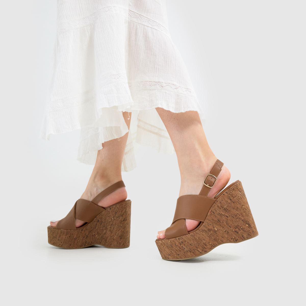 schuh Valentina Cork Wedge in Brown schuh Valentina Cork Wedge 8