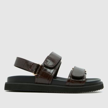 schuh Brown Tiesha Footbed Womens Sandals