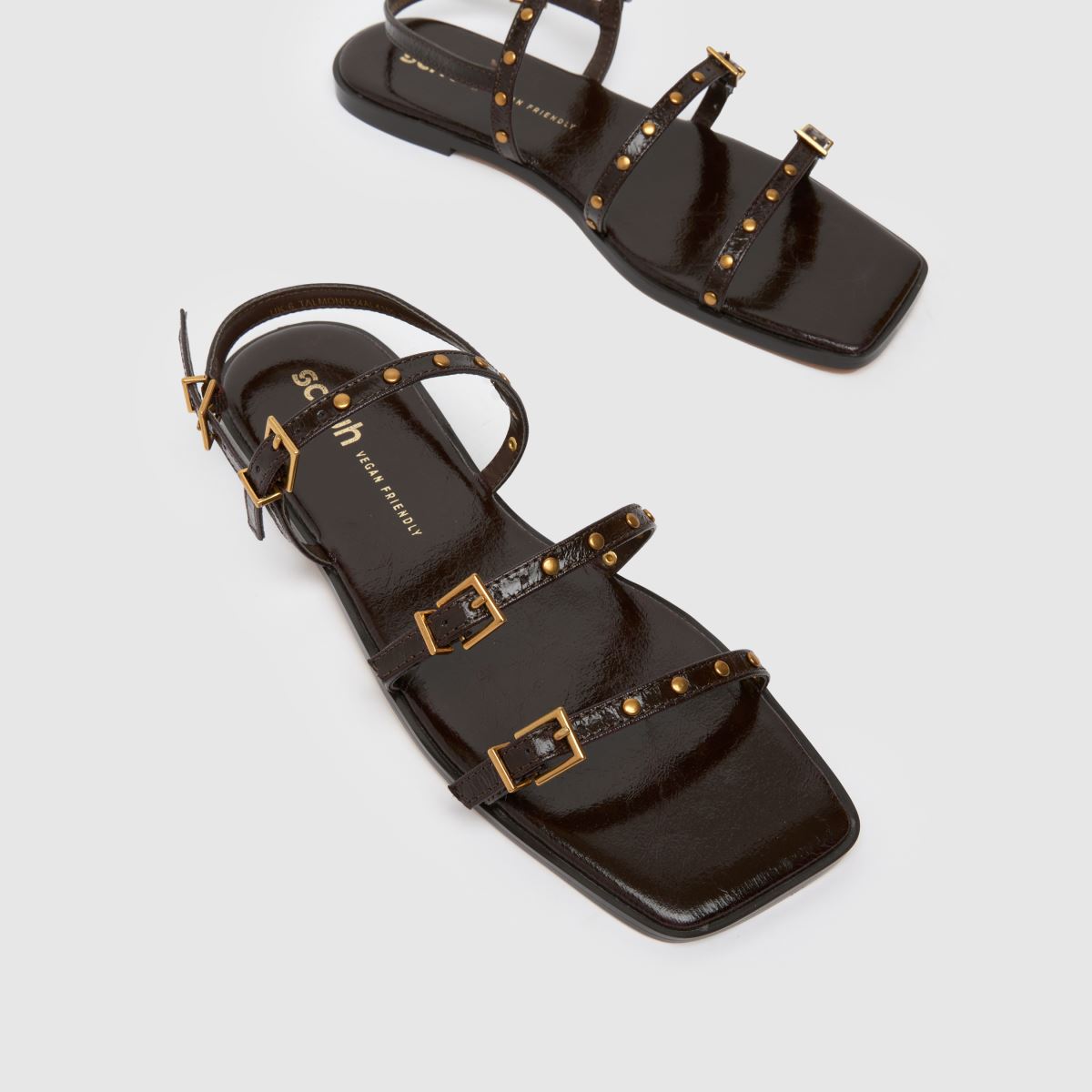 schuh Talmon Studded Strappy in Brown schuh Talmon Studded Strappy 4