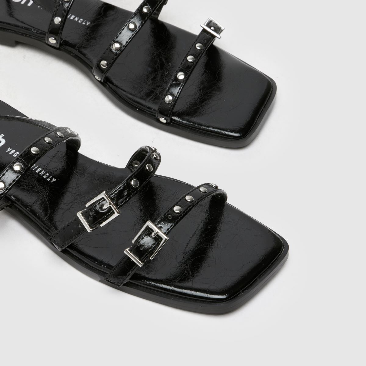 schuh Talmon Studded Strappy Sandals in Black schuh Talmon Studded Strappy Sandals in Black