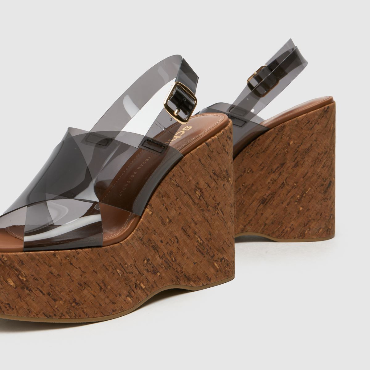 schuh Valentina Cork Wedge Sandals in Brown schuh Valentina Cork Wedge Sandals in Brown