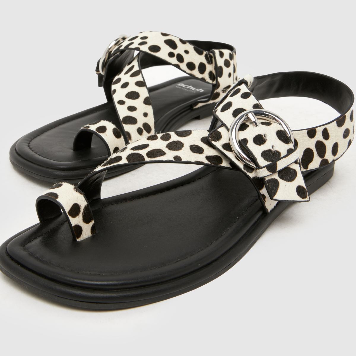 schuh Tanvi Leather in Black & White schuh Tanvi Leather 7