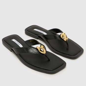Steve Madden Black Meira Flip Womens Sandals