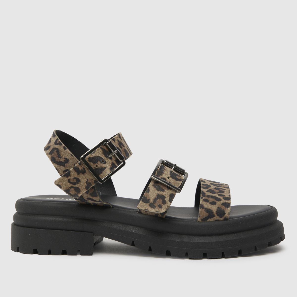 Womens Beige u0026 Brown schuh Tyla Leopard Chunky Sandals | schuh