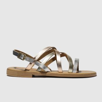schuh gold & silver amalfi sandals schuh gold & silver amalfi sandals
