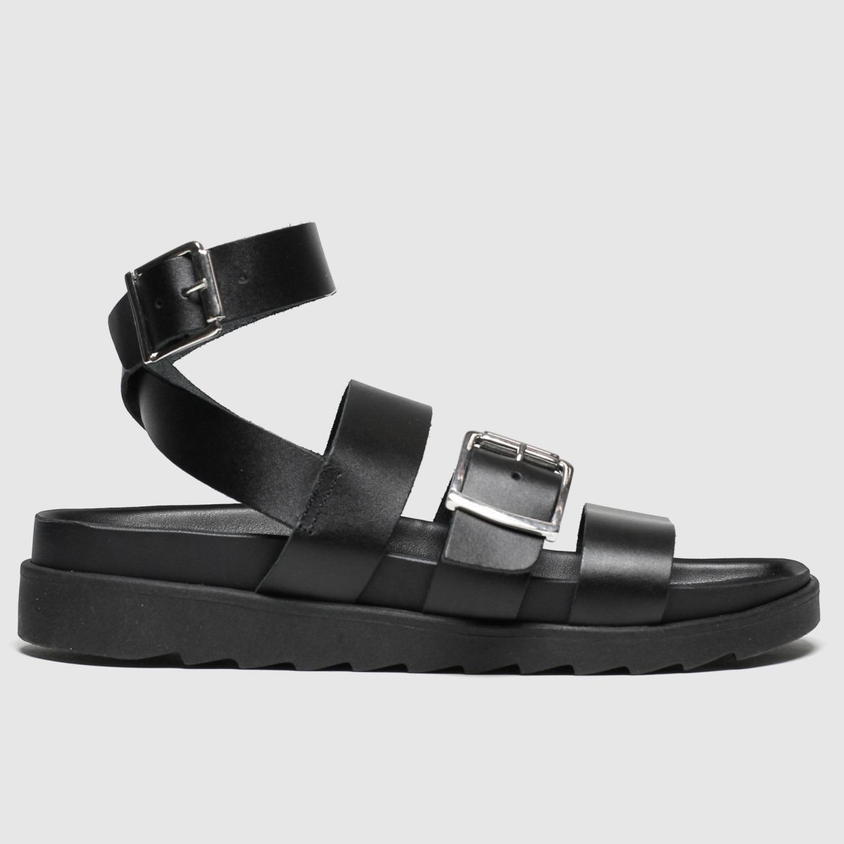 womens black schuh sunshine sandals | schuh