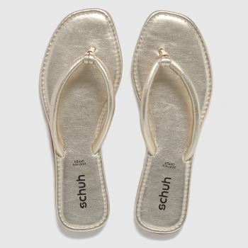 schuh gold tassy toe post sandals schuh gold tassy toe post sandals