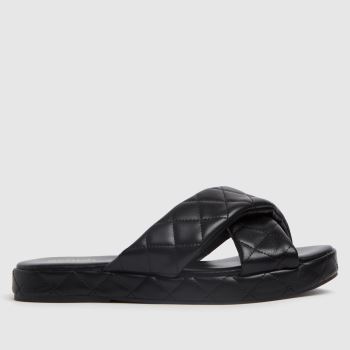 schuh black trudie padded cross strap sandals schuh black trudie padded cross strap sandals