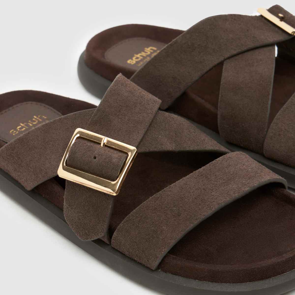 schuh Tear Suede Footbed in Brown schuh Tear Suede Footbed 4