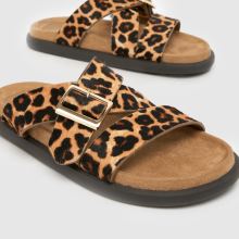 schuh Tear Leather Footbed in Beige & Brown schuh Tear Leather Footbed,3 of 4