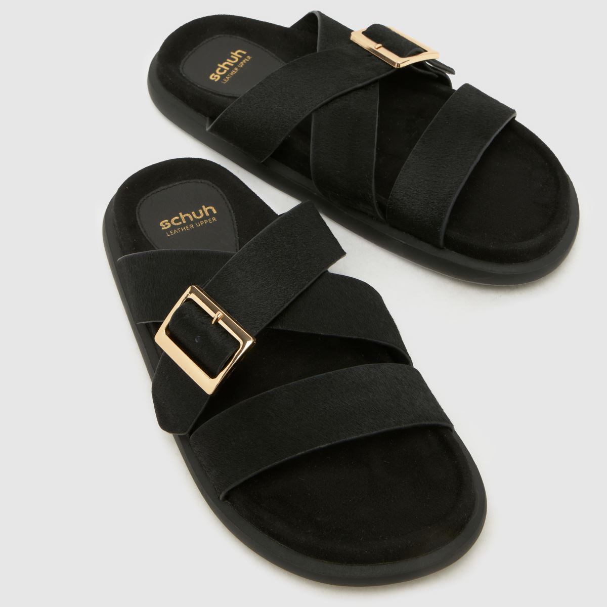 schuh Tear Leather Footbed in Black schuh Tear Leather Footbed 4
