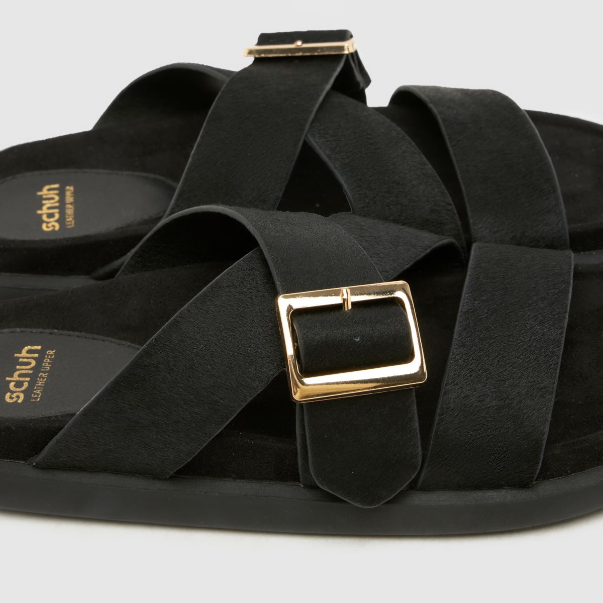 schuh Tear Leather Footbed in Black schuh Tear Leather Footbed 7