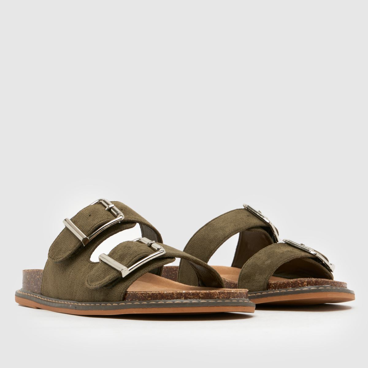 schuh Tamika Buckle Footbed in Khaki schuh Tamika Buckle Footbed 8
