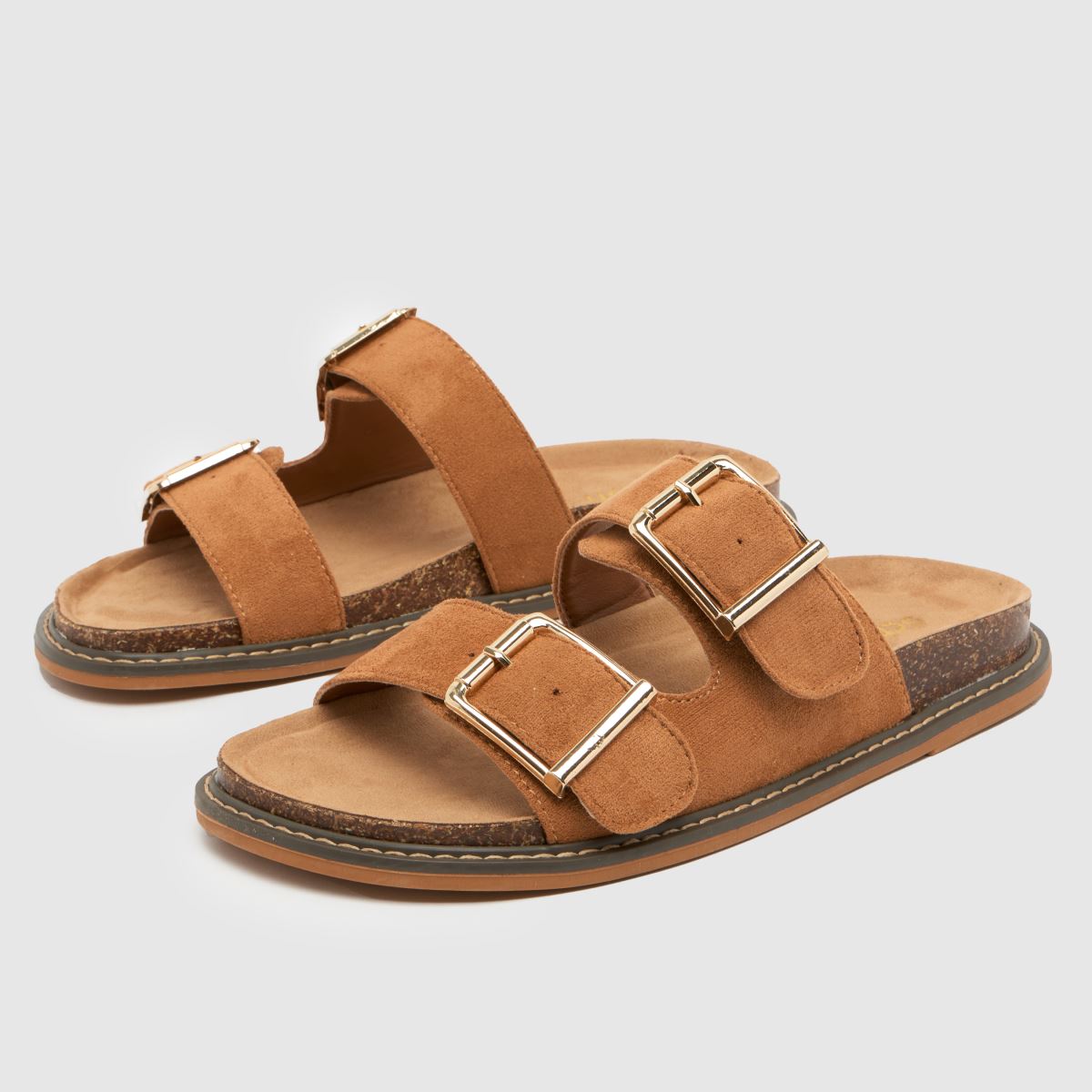 schuh Tamika Buckle Footbed in Tan schuh Tamika Buckle Footbed 4