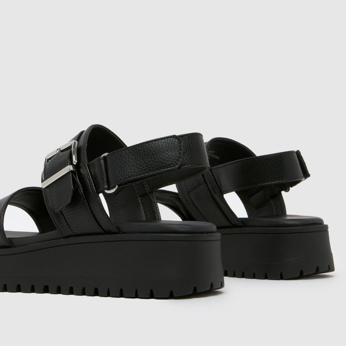 Schuh Womens Black Wedges Uk Black Leather Schuh Wedge Ankle Strap