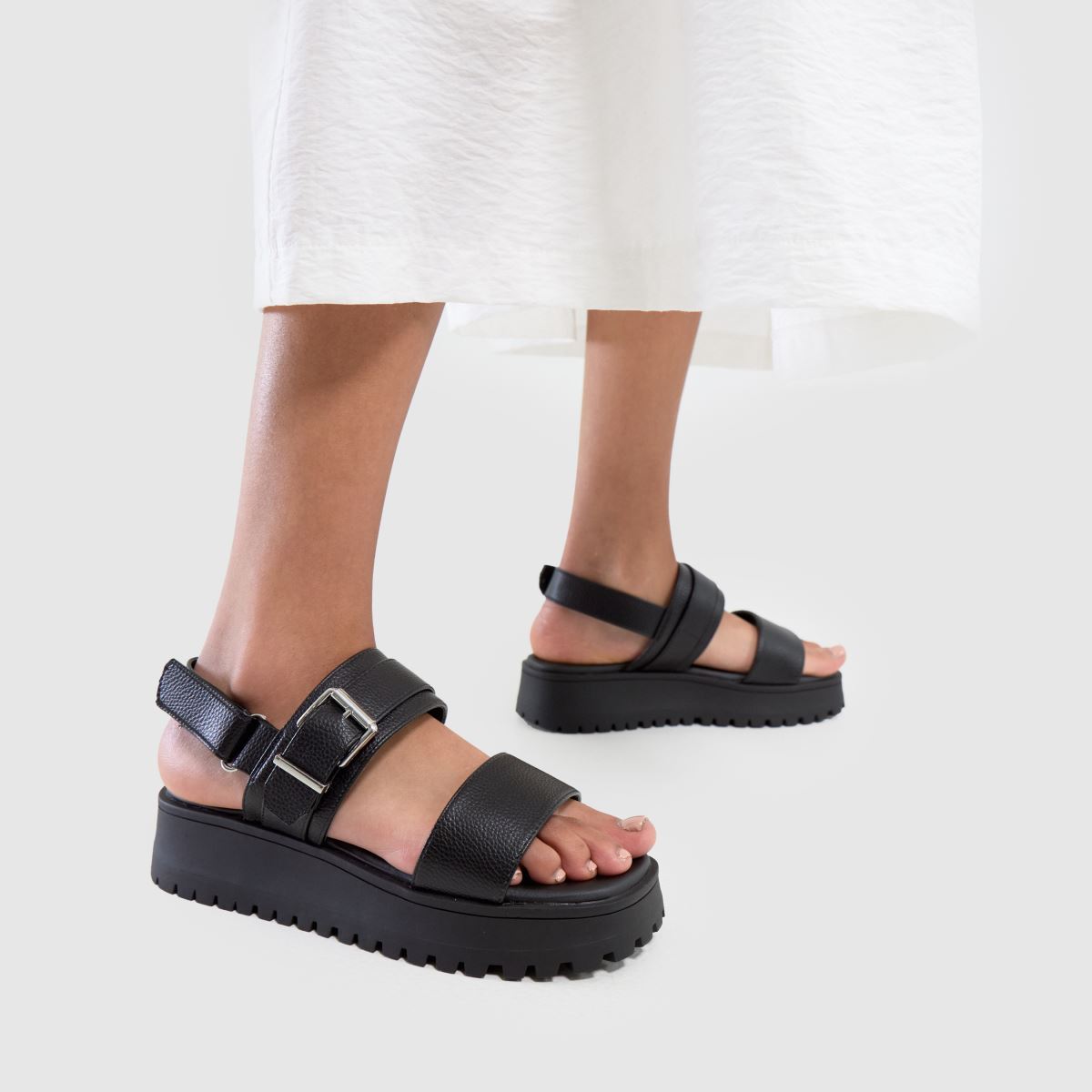 schuh Wide Fit Tiana Platform Buckle in Black schuh Tiana Platform Buckle 8